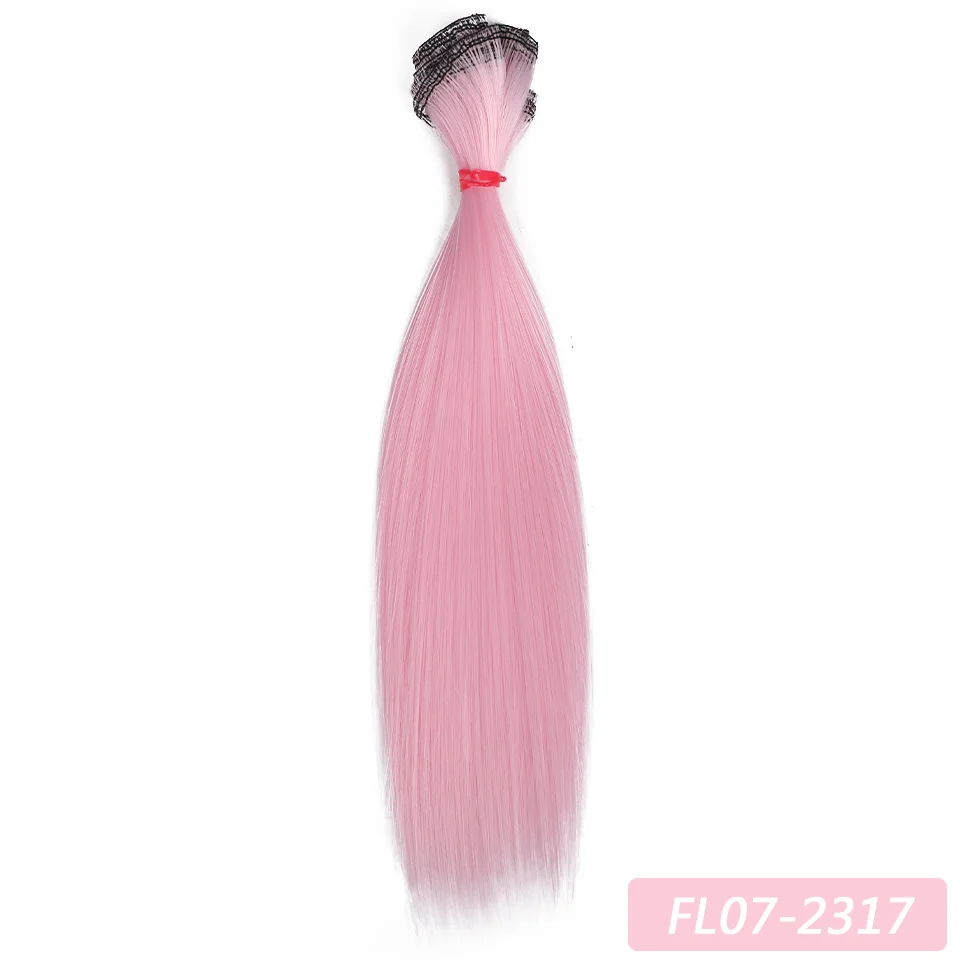 Cataleya прямой кукольный парик 15*100 см и 25*100 см для 1/3 1/4 1/6 BJD DIY Refires BJD волосы черный золотой коричневый белый цвет - Цвет: 2317