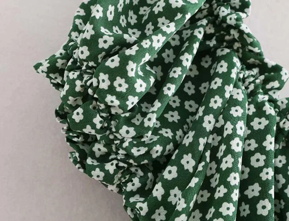 Летнее Сексуальное Женское Платье boho kawaii винтажное зеленое цветочное повседневное мини-платье Элегантное корейское модное пляжное платье vestidos