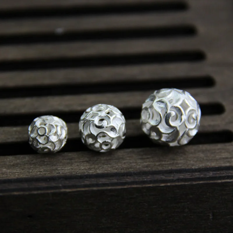 Ажурные резные бусины из стерлингового серебра 925 пробы с облаком для
