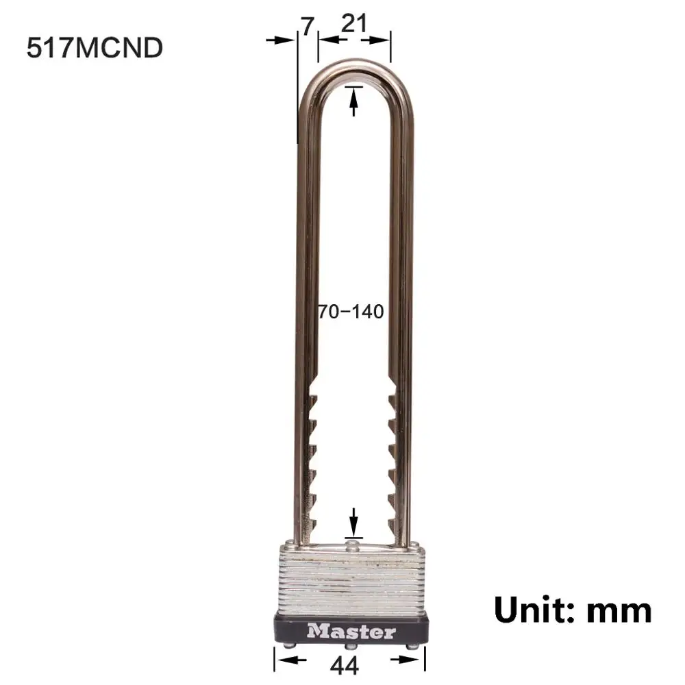 517MCND key lock Главный замок широкий ламинированный стальной деформированный замок Противоугонный, водонепроницаемый, без желчного пузыря слой дома замок общежития открытый замок - Цвет: 517MCND key lock