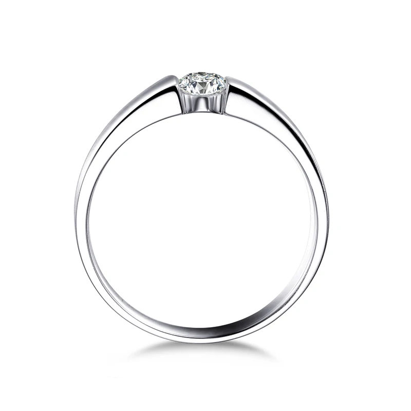 ZOCAI 0 30 CT CERTIFIED SI/H/VG бриллиантовое обручальное кольцо для мужчин с круглой огранкой