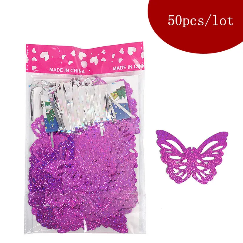 Pink Butterfly Подвеска в виде шара карта с футбольной звездой Свадебный шар аксессуары украшения Любовь блесток ленты дождь Конфетти Для вечеринки сад вечерние украшения - Цвет: Pink Butterfly