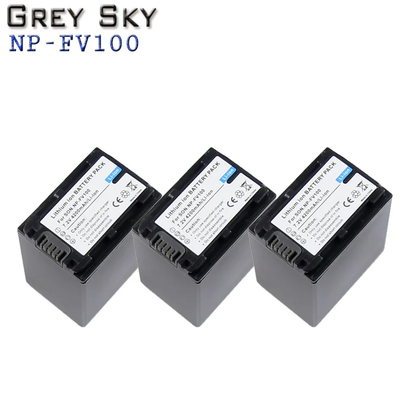 Истинная емкость 4200 мА/ч, NP-FV100 FV100 NP FV100 батареи для sony NP-FV30 NP-FV50 NP-FV70 SX83E SX63E