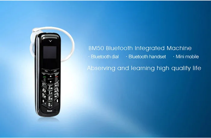 GTSTAR BM50, bluetooth, мини мобильный телефон, 0,66 дюймов, сеть GSM, Bluetooth, набор номера, гарнитура, универсальные мини-наушники, две sim-карты, телефон