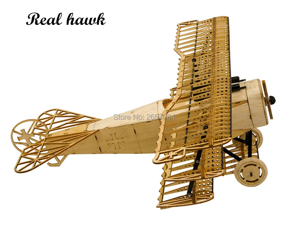 Деревянные строительные наборы DIY ремесла игрушки подарок на Рождество 1:18 Fokker DRI