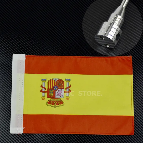 Spain of Chrome Мотоцикл Швеция/Франция/Канада/США/Новая Зеландия/Италия/Испания/Бразилия Флаг для Harley Touring Road King Glide& FLHT - Цвет: Spain of Chrome