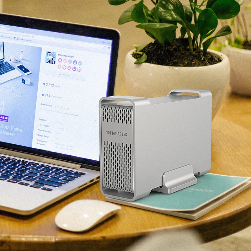 Yottamaster 2,5 дюймов алюминиевая док-станция USB3.0 type-C to SATA3.0 внешний жесткий диск для HDD SSD чехол Корпус