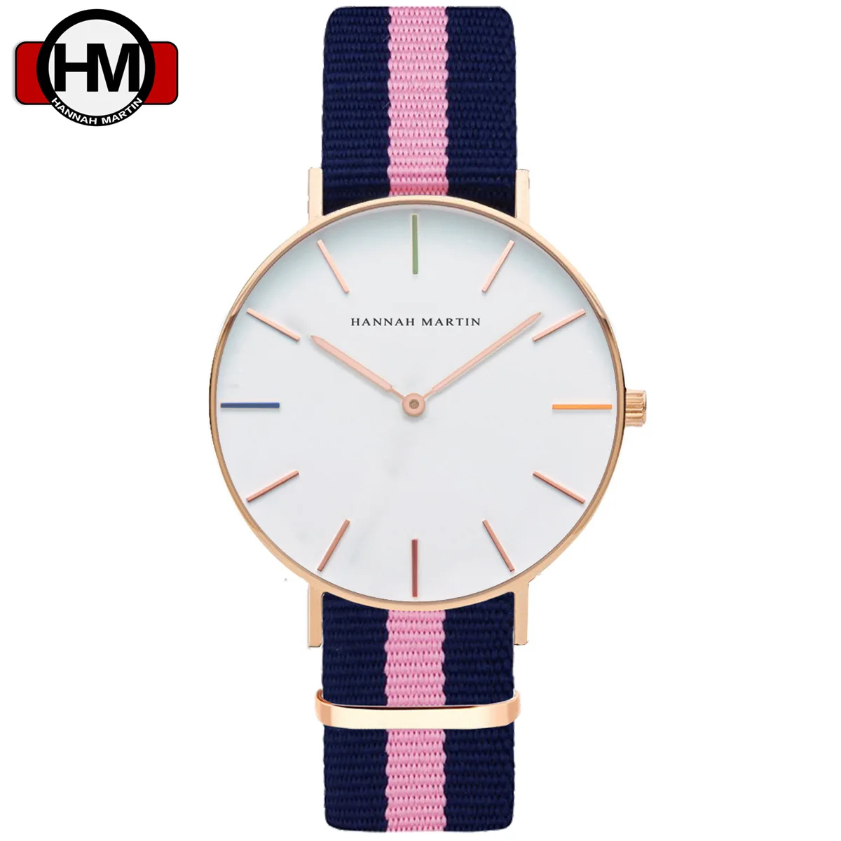 Новая мода бренд Hannah Martin DW стильные часы Мужские Женские кварцевые наручные цвет