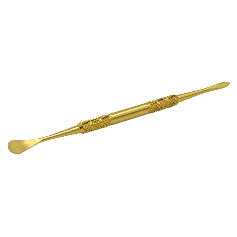 Gloden Dab tool 2шт 120 мм Dab воск Гладкий масло резчик инструменты из нержавеющей стали резной инструмент для Bho бутан концентрат масла и травы хеш - Цвет: Gloden Dab tool