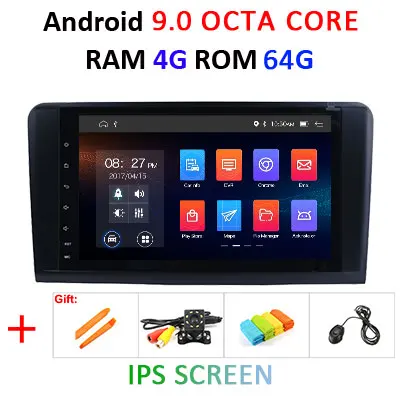 Android 9,0 4G 64G Автомобильный gps для Mercedes Benz ML GL W164 ML350 ML500 GL320 X164 ML280 GL350 GL450 Радио Стерео навигация без DVD - Цвет: 9.0 4G 64G IPS