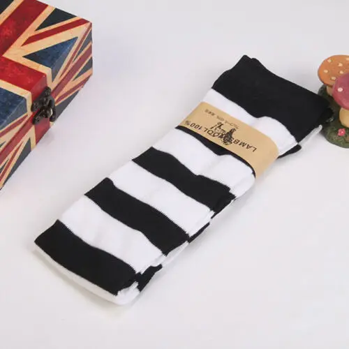 

Women Girl Striped Thigh High Stockings Plus Size Over The Knee Stockings NEW