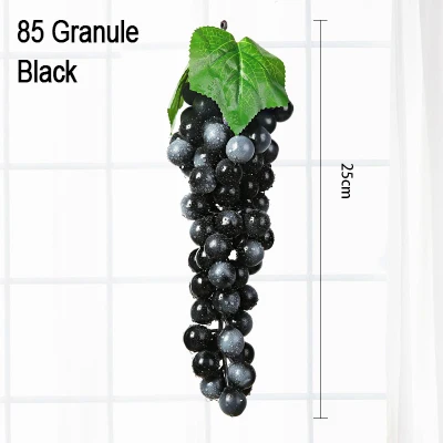 85 Black Xuanxiaotong 10 шт./компл. Искусственные цветы винограда фрукты черные, красные, зеленые фиолетовый изюм виноград передачи растения Фрукты Двор садовый декор - Цвет: 85 Black