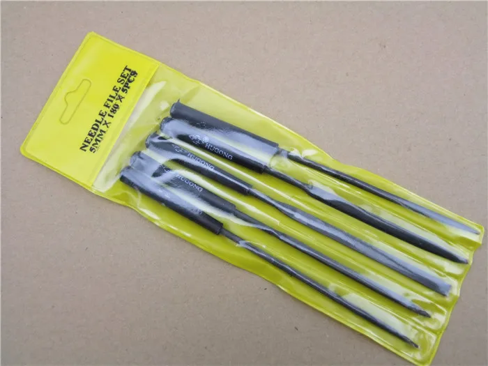 5pcs/lot 3*140mm Mini Needle File Set Handy Tools for Ceramic Glass Gem Stone Hobbies and Crafts with Plastic Handle | Инструменты