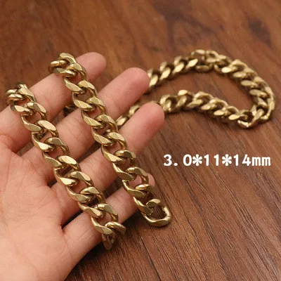 Твердый латунный DIY соединитель в форме ключа мужской ремень брюки KeychainTrousers джинсы кошелек цепочка металлическая цепочка для сумки кожаные изделия Аксессуары - Цвет: Антикварная медь