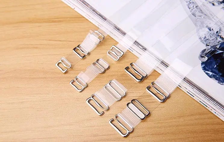 

10 pairs Clear Bra Straps Silicone Bra Accessories Bra Strap Invisible Shoulder Strap Adjustable Transparent/Scub Surface Design