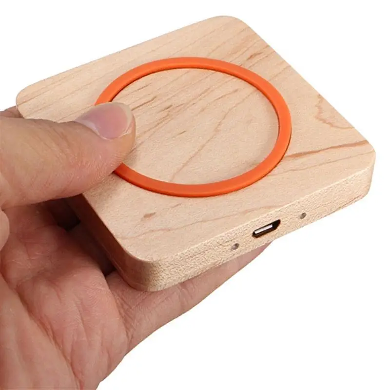 Портативный красивые Дизайн дерево QI Стандартный Беспроводной Зарядное