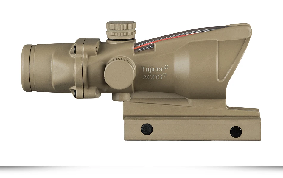 Trijicon ACOG 4X32 волокно источник красный с подсветкой прицел черный цвет тактический Охота прицел