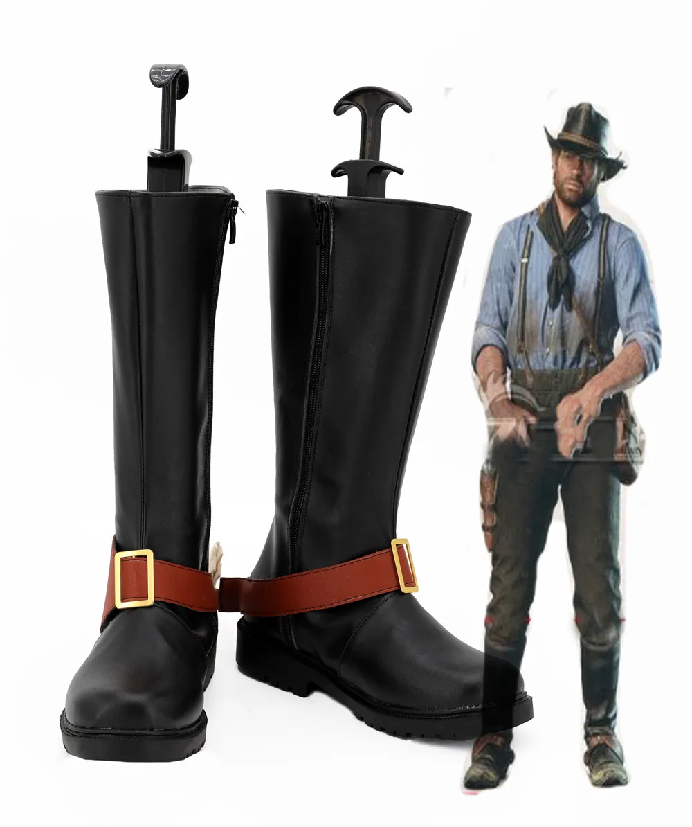 Cosplaydiy Red Dead Redemption II 2 Arthur Morgan Cosplay Shoes Men Boots Halloween Winter L717 | Тематическая одежда и