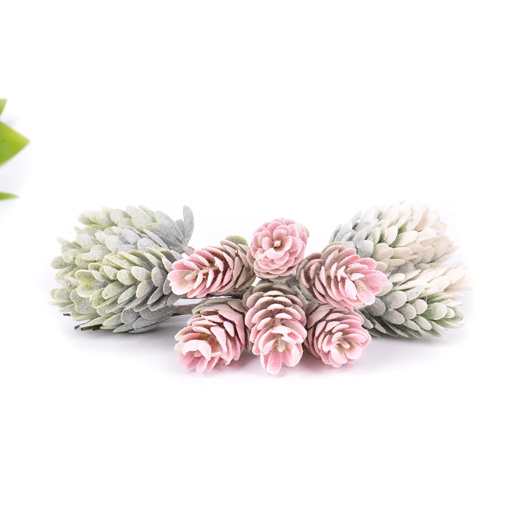 6 шт. цвет сосновый конус искусственный цветок ананас искусственное растение свадебное украшение дома DIY скрапбук Подарочная коробка ремесло цветок