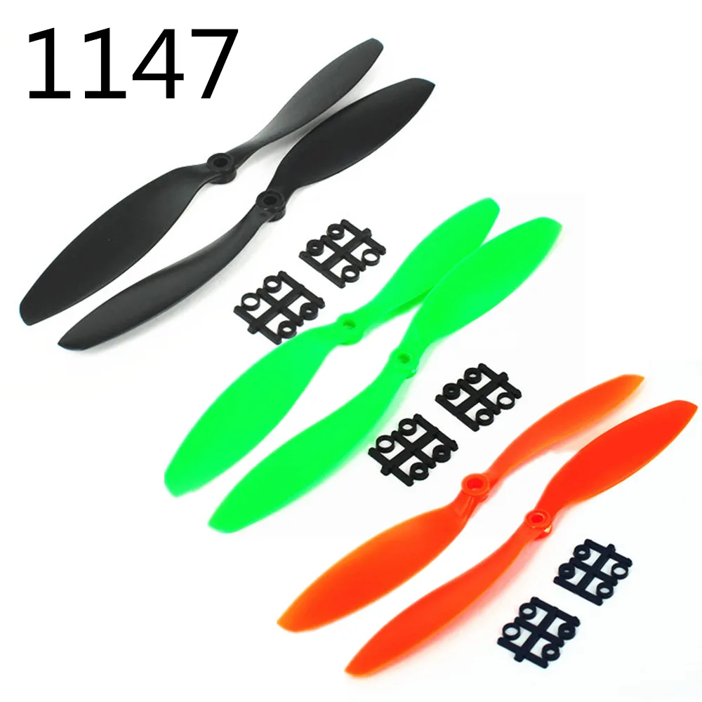 

10Pair Gemfan 1147 Propeller 1147 1147R CW CCW Props For Multicopter Quadcopter Black/Orange/Green