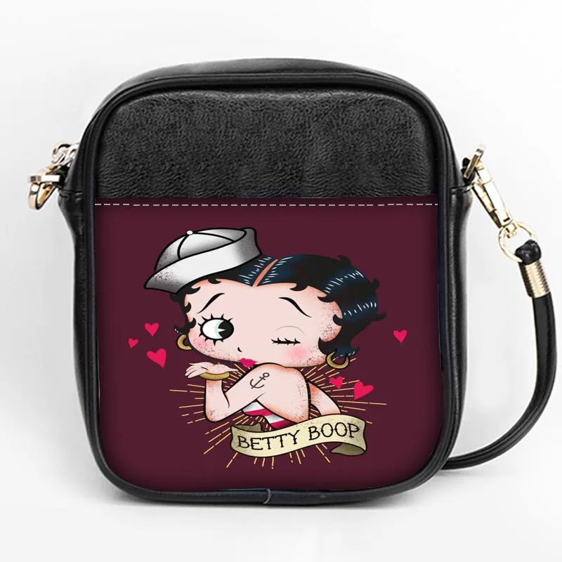 Пользовательские betty boop Моды Sling Bag Для женщин Слинг сумки на ремне кожа мини девушки Tote вечерние сумка DIY Sling Bag - Цвет: 20