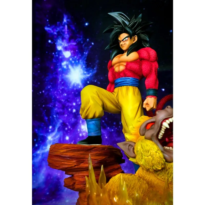 Экшн-фигурка Dragon Ball Son Goku Kakarotto Super Saiyan 4 статуя супер воина GK украшение с крупными