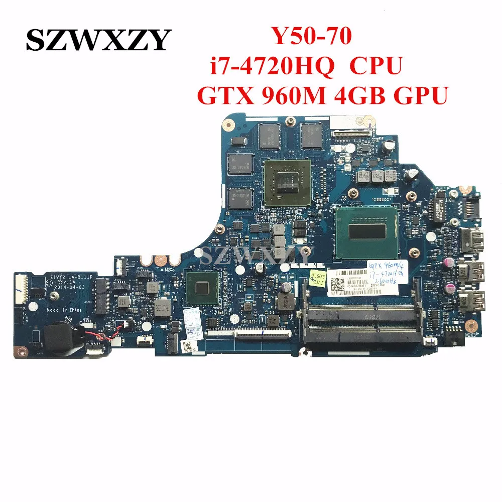 Материнская плата для ноутбука Lenovo Y50-70 LA-B111P с GTX 960M/4G i7-4720HQ процессор
