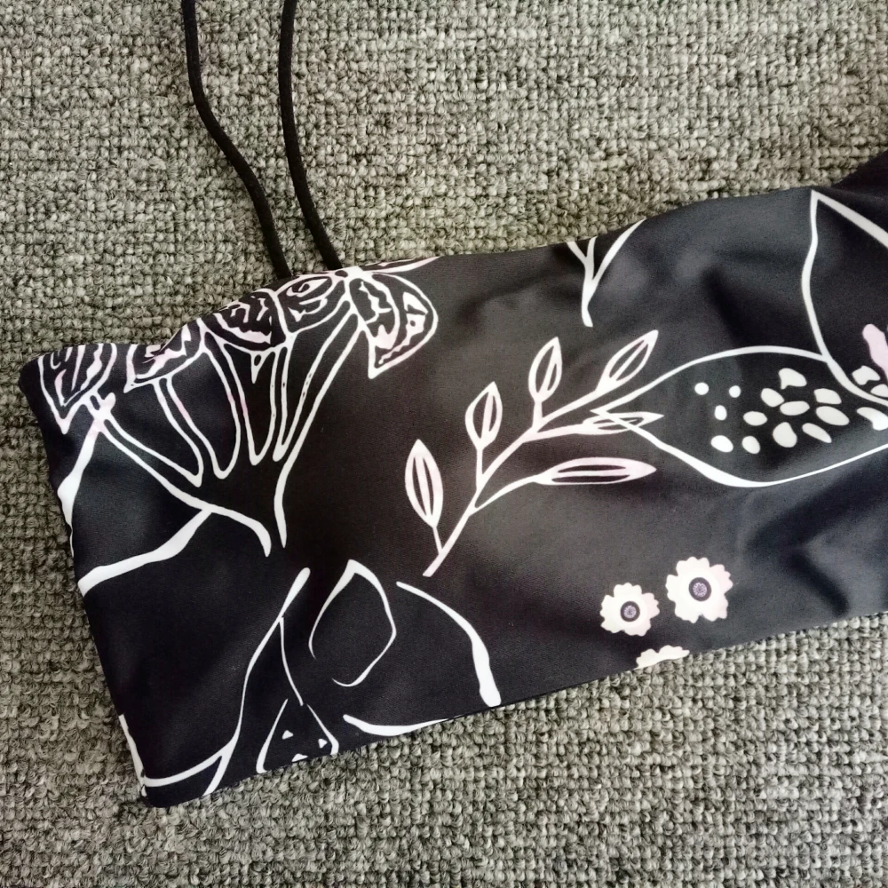 Женское бикини новинка 2019 из двух частей пикантный раздельный купальник с черным