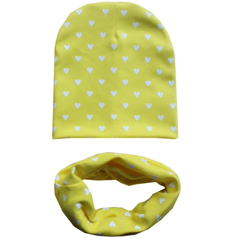 yellow love Осень-зима, вязаный крючком детский шарф, шапка, комплект для маленьких девочек, шапка, шарф, комплект, модный детский набор из шапки и шарфа для мальчиков, детская теплая шапка, шапочки - Цвет: yellow love