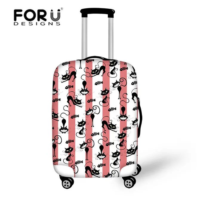CC3418L FORUDESIGNS/чехол с черной кошкой, эластичный чехол для багажа, защитный чехол, Эластичный Защитный чехол для тележки, чехол для 18-30 дюймов - Цвет: CC3418L