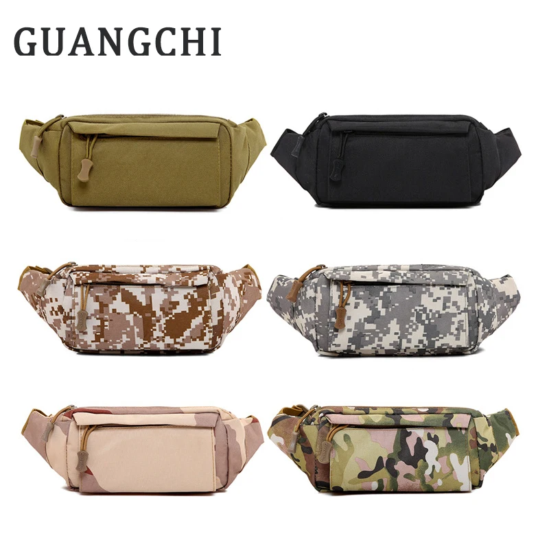 Тактика Camo Для мужчин холст талии пакет Организатор сумки груди Поясные Сумки