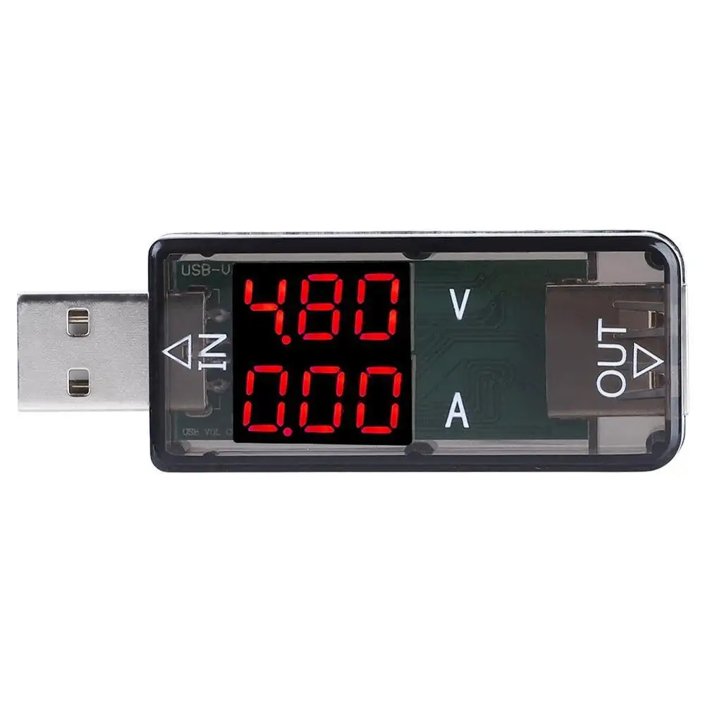 Black ANENG USB цветной ЖК-Вольтметр Амперметр измеритель тока мультиметр для измерения usb-устройств QC2.0/QC3.0 Быстрая зарядка тест - Цвет: Black