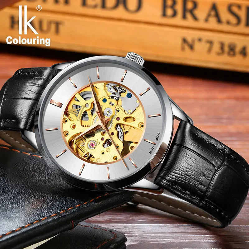 Мужские наручные часы IK Colouring автоматические механические деловые мужские
