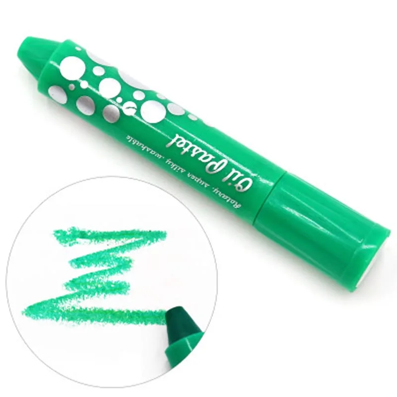 Medium green Saizhi игрушка для рисования краски детская моющаяся цветная красочная масляная краска Одноцветный карандаш водорастворимый игрушка SZ3120 - Цвет: Medium green