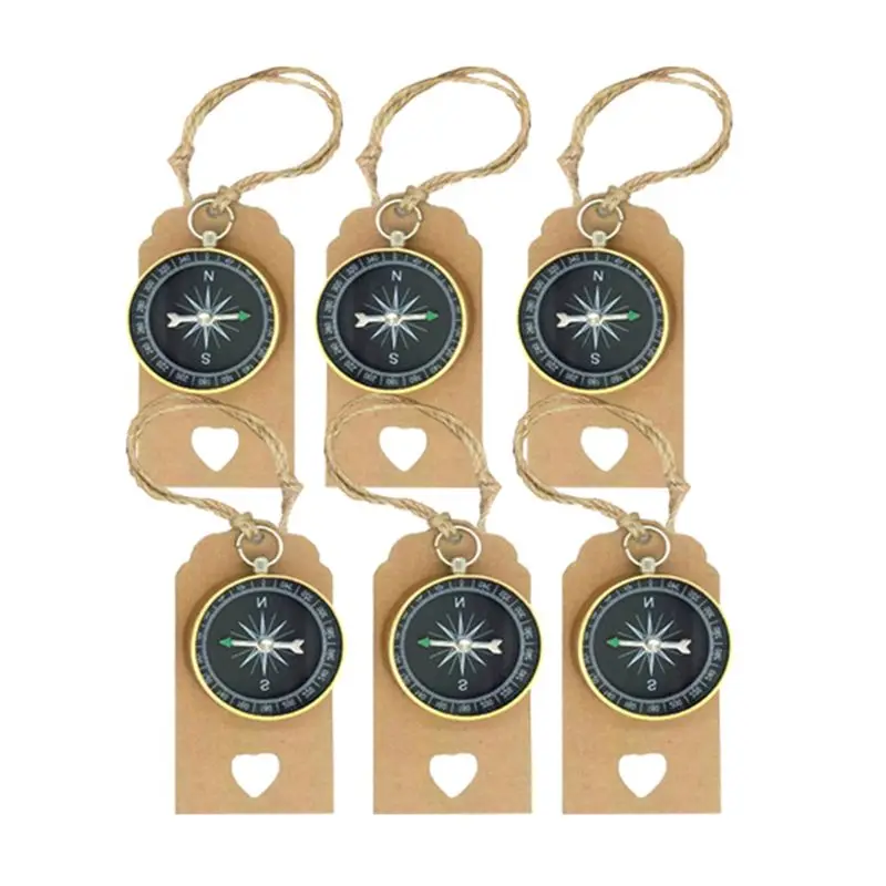 Вечерние подарки на тему путешествия подвеска с компасом свадебные сувениры