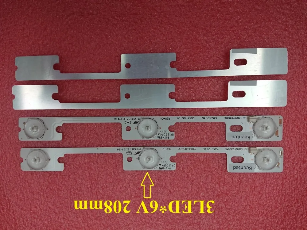 Новинка 2 комплекта = 8 шт. 3 светодиодный 6 в 208 мм подсветка для KONKA 32F2300NE 32F2300FX 35017946