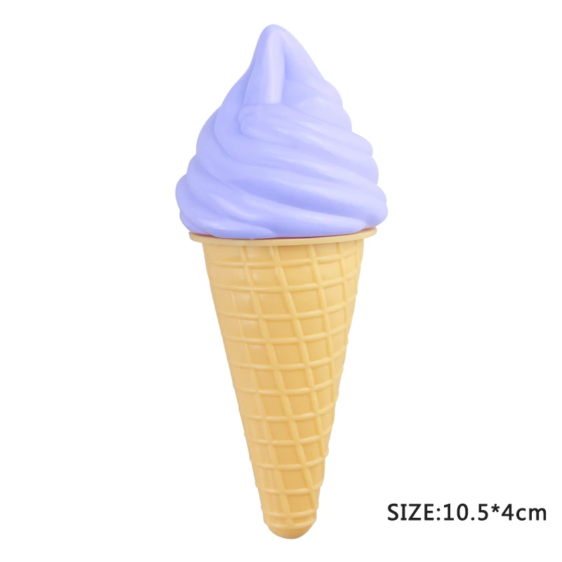 Purple Cone Кавайные Детские кухонные игрушки, пластиковые симуляторы, еда, торт, мороженое, десерт, ролевые игры, раннее образование, игрушка для детей, подарок - Цвет: Purple Cone