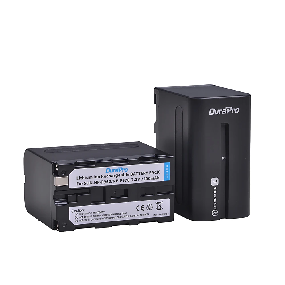 Фото DuraPro 7200 мАч NP-F960 NP F970 камера батарея + LED USB зарядное устройство для Sony NP-F550 F770 F750 F960 FM500H FM70 QM91D QM71D HVR-V1J №3