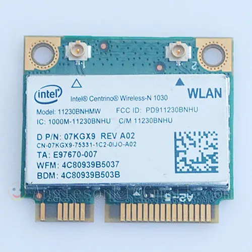 Беспроводная карта BNHMW 11230 Wi Fi + BT PCI E 300 Мбит/с 2 4 ГГц 7KGX9 802.11n для intel 1030 Dell Inspiron N4110 N7110