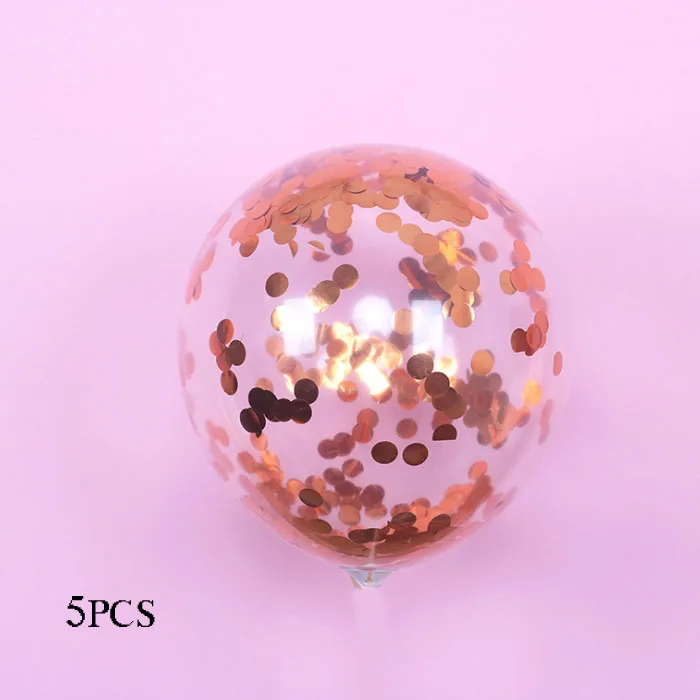 style 14 5 шт. воздушный шар "Конфетти" 12 дюймов Золото С Днем Рождения украшения вечерние декоративные шары для дня рождения Юбилей шарики для свадьбы - Цвет: style 14