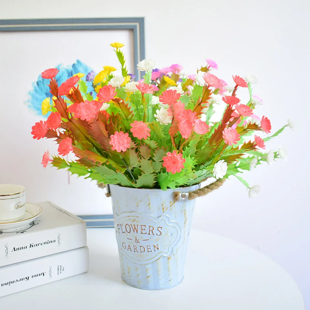 Рождественские кактус Искусственные цветы украшения для вечеринки стены сада