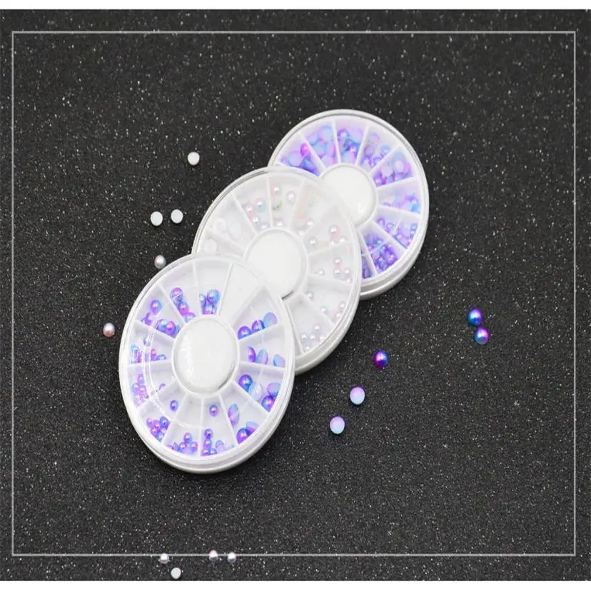 Украшения для дизайна ногтей Стразы Flash Color полуимитация жемчуга Аксессуары