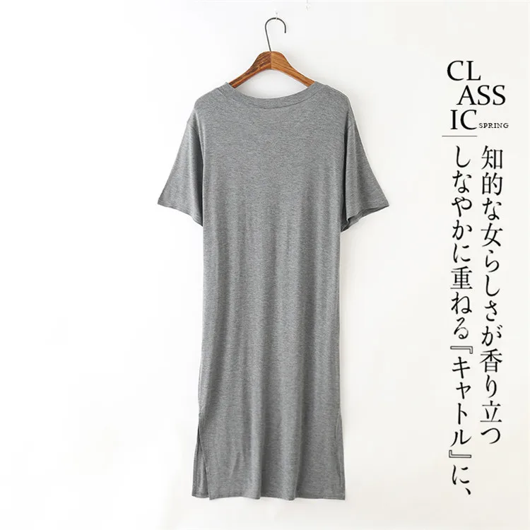 Женское платье с разрезом сбоку длиной до колен и V-образным вырезом | Женская