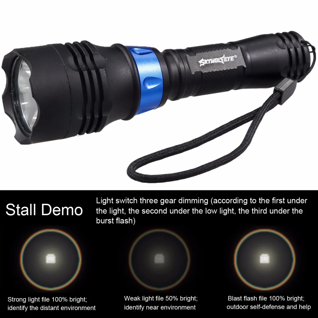 Новинка 2019 подводная светодиодная вспышка 2000 люмен фонарь|Фонарики и