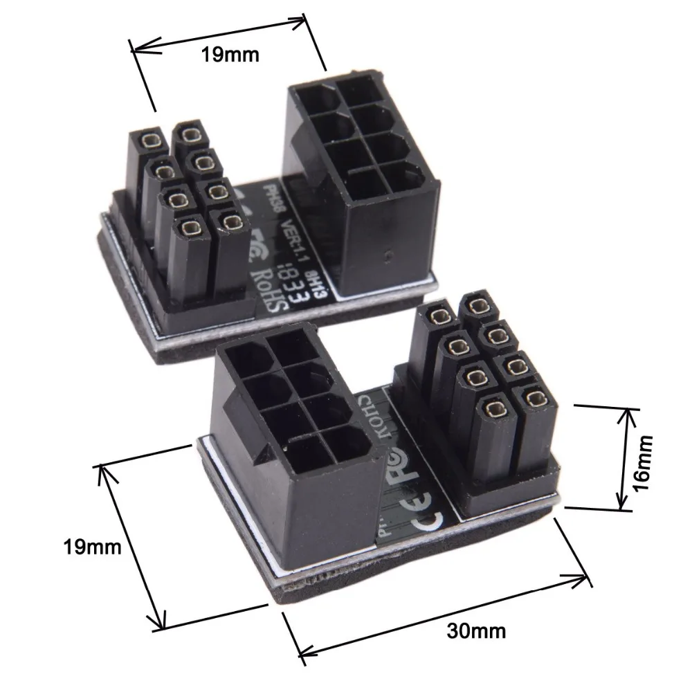 ATX 8Pin Female to 8pin Male 180 Degree AngledPower Adapter for Desktops Graphics Card | Компьютеры и офис