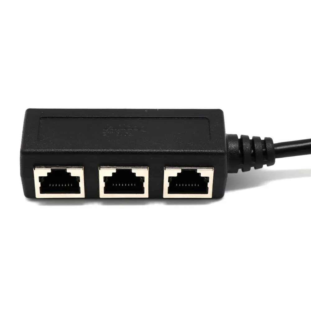 Mosunx RJ45 1 To 3 Ethernet LAN Network Cable Splitter Way Extender Adapter Connector td0103 dropship |