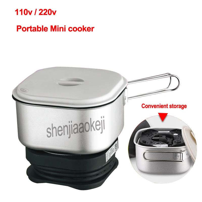 350w Dual Voltage Portable Mini cooker Dormitory boiled noodles boiled porridge Rice Cooking Machine Electric hot pot 110V/ 220v