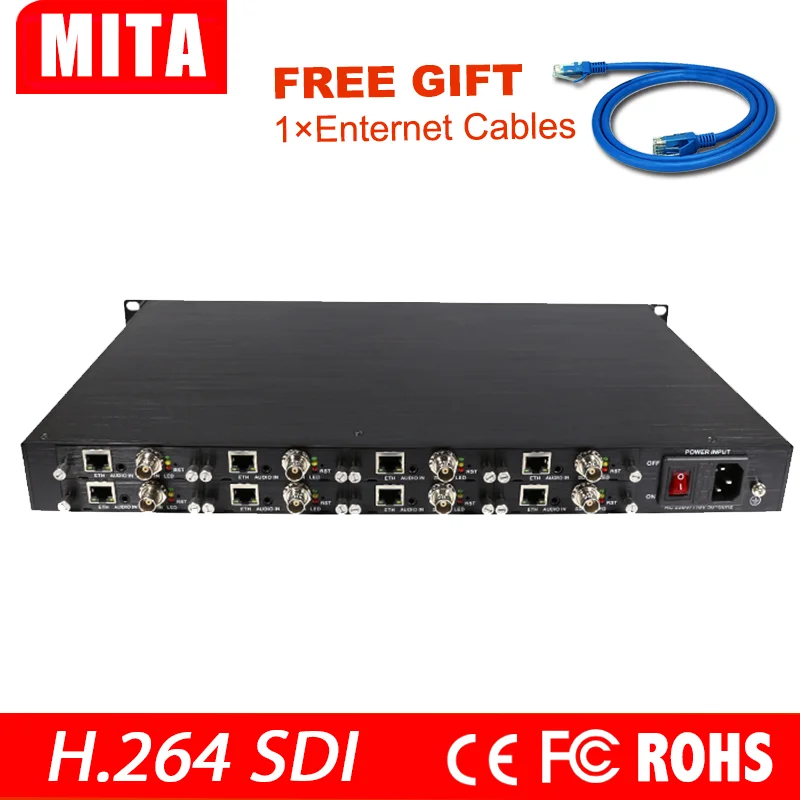

HD MPEG-4 AVC H.264 8 каналов SDI ip кодер сигнала для прямой трансляции с HTTP RTSP RTMP HLS