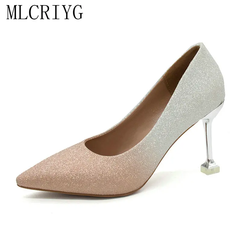 Size34-39 2019 новые модные женские туфли лодочки на высоком каблуке Высокое качество