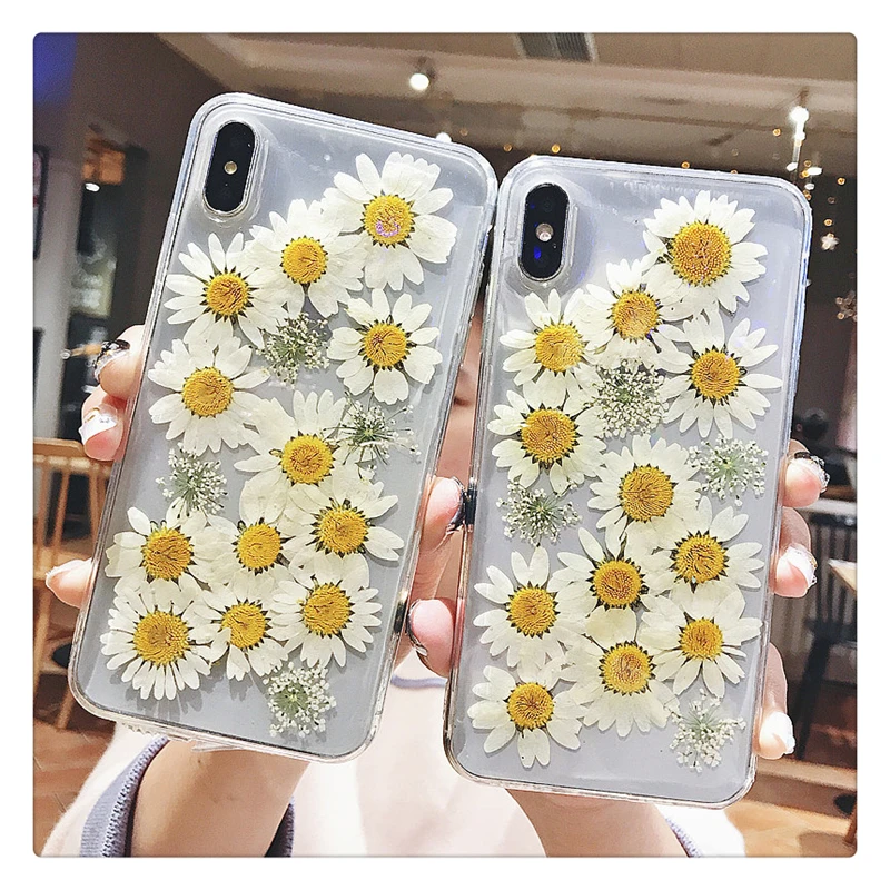 Чехол для телефона с сушеными прессованными цветами Huawei Nova 2S 3 3i 3E 4 P10 Plus P20 P30 Mate 20